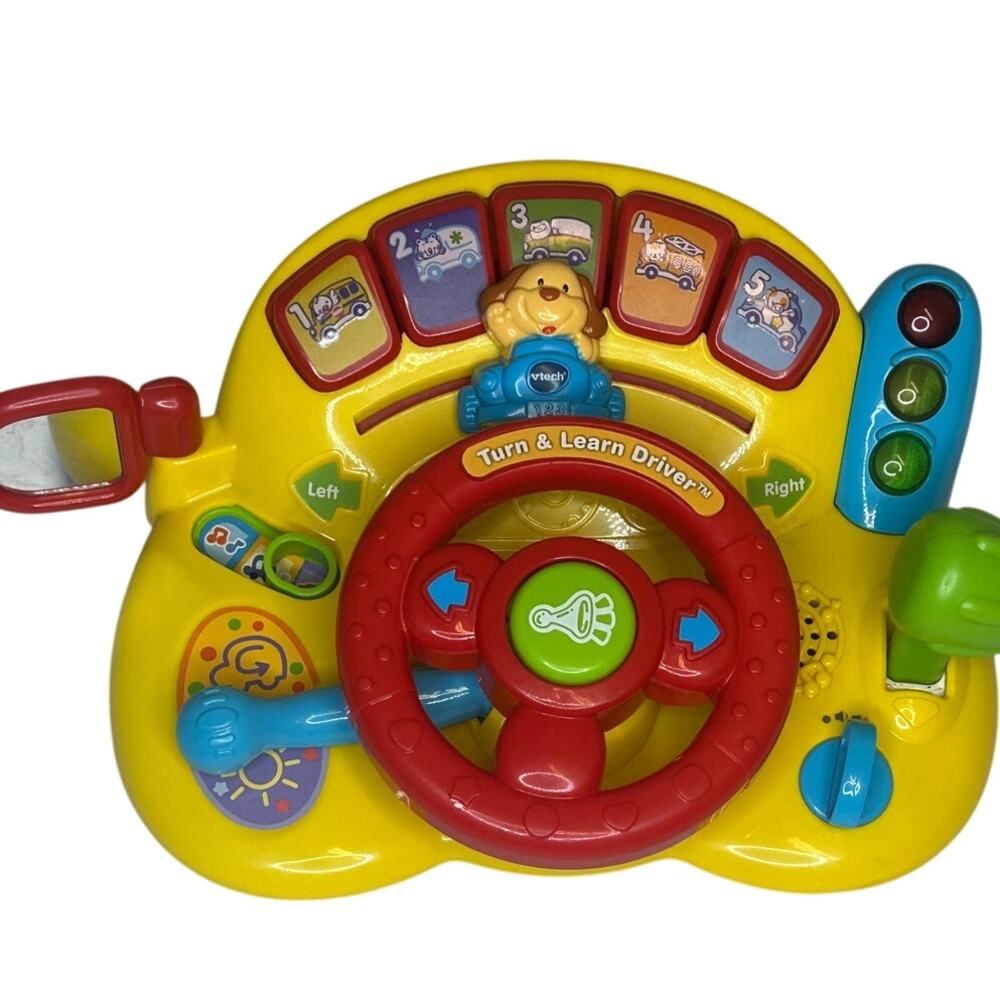 VTech Turn & Learn Driver interactive steering wheel ages 6-36 M 12x7.5